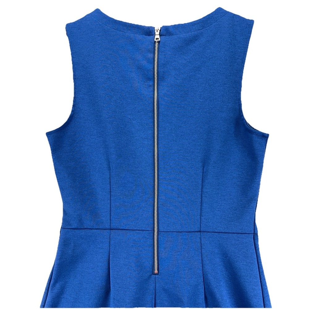 Gap Royal Blue Fit and Flare Ponte Flutter Hem Dress Size 2 Stretch Classic Chic - Picture 6 of 13